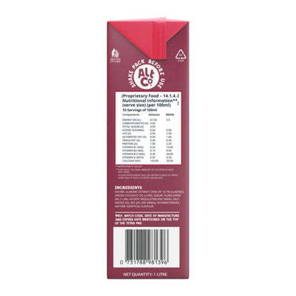 AltCo. Almond Milk- 1L| Lactose-Free| Gluten Free| Non- Diary| Plant Based Milk